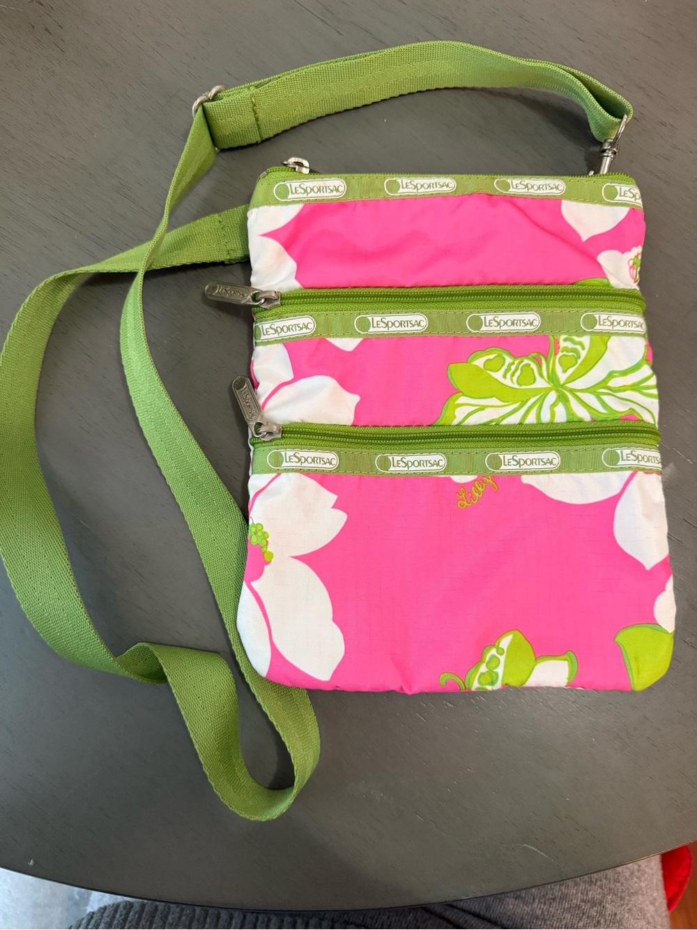 Lilly Pulitzer x LeSportsac triple-zip crossbody bag "Quinn" or "Kasey" purse